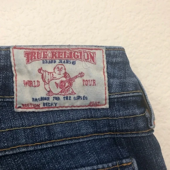 TRUE RELIGION Womens 28 Boot Cut Jeans Becky Medium Wash (altered, shortened) - Picture 16 of 16